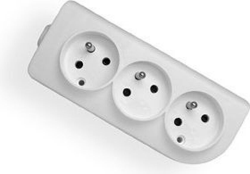 Splitter For 3-Kontakt Skjøteledning M/U Hvit Gn-30
