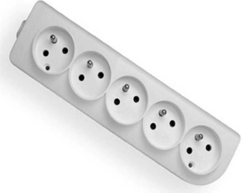 Splitter For 5-Uttak Skjøteledning M/U Hvit Gn-50
