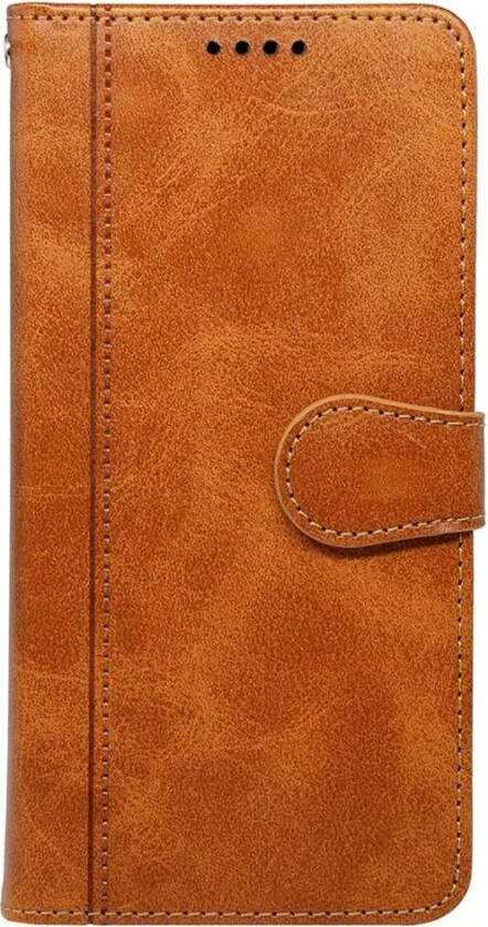 iPhone 16 Pro Kunst Skinn Flip Deksel med Lommebok og Stativfunksjon - Lys brun