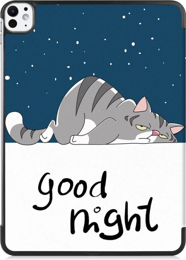 iPad Pro 11" (2024) Tri-Fold Deksel i Kunstskinn med Sleep-Funksjon - Katt