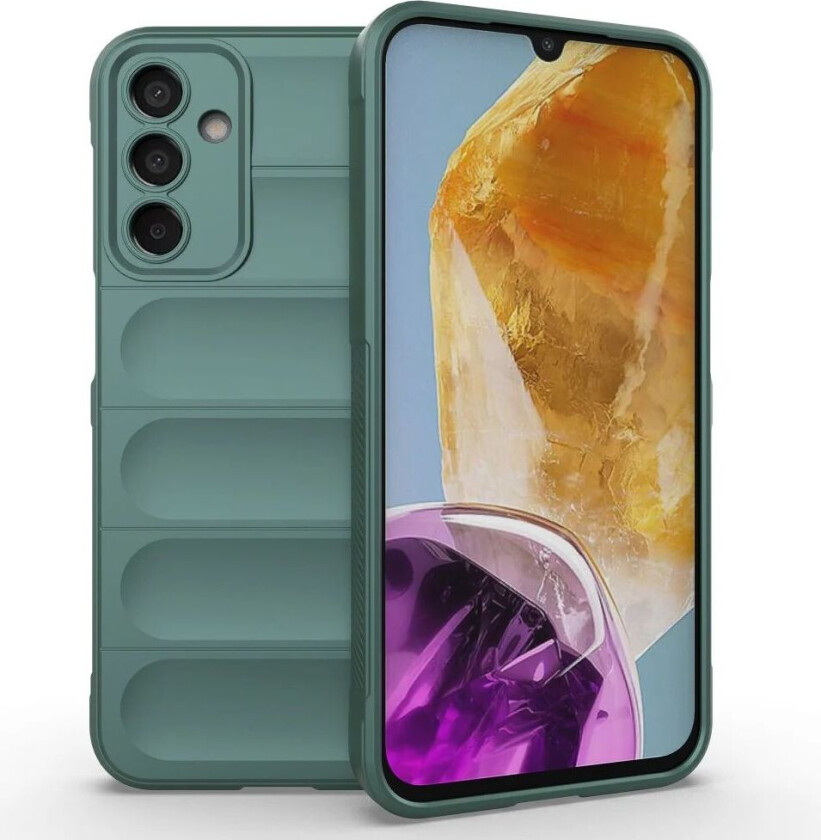 Samsung Galaxy M15 (5G) Fleksibelt Plastdeksel - Mørk Grå