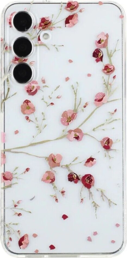 Samsung Galaxy S24 FE Fleksibelt Plast Deksel med Motiv - Gjennomsiktig / Blomster