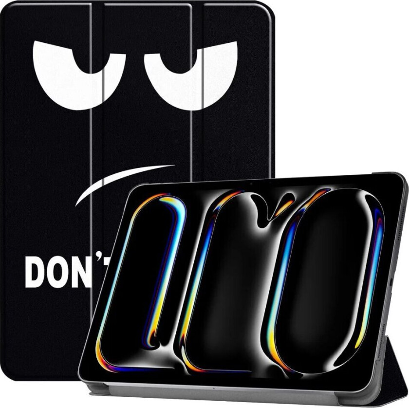 iPad Pro 11" (2024) Tri-Fold Deksel i Kunstskinn med Sleep-Funksjon - "Don't Touch Me"