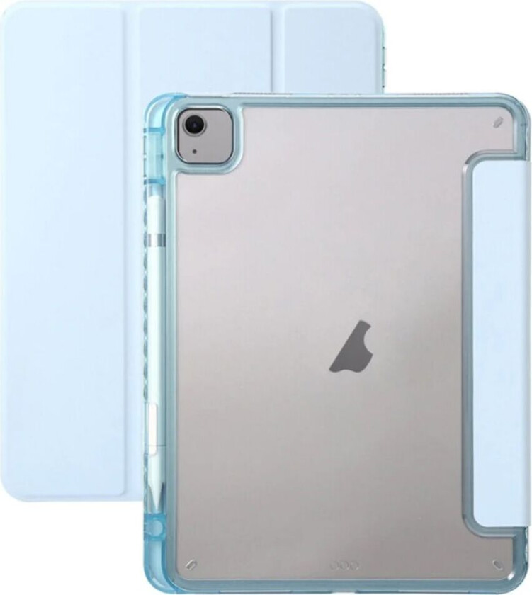 iPad Air 11" (2024) Tri-Fold Kunst Skinn Deksel med Apple Pencil Holder - Lilla