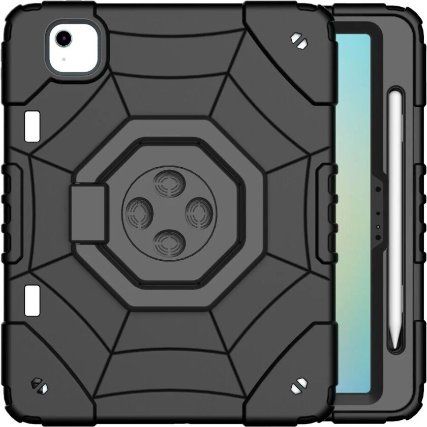 iPad Air 11" (2024) Barnedeksel m. Stativ & Håndtak - Svart
