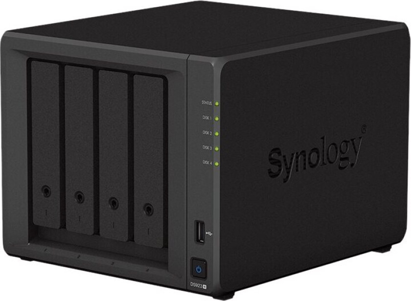 Disk Station Ds923+ - Nas-Server - 4 Brønner - Sata 6Gb/S / Esata - Raid Raid 0, 1, 5, 6, 10, Jbod - Ram 4 Gb - Gigabit Ethernet - Iscsi Stø