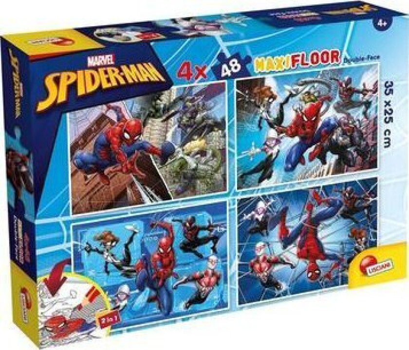 Marvel Pussel Df Maxi Etasje 4 X 48 Spiderman