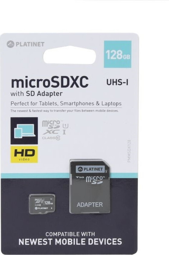 Karta Platinet Pro Microsdxc 128 Gb Class 10 Uhs-I/U3 A1 (Pmmsdx128uiii)
