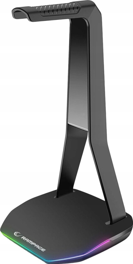 Rampage Tower T14 Hodetelefonstativ, Rgb-Spilling, 2X Usb-Hub, Svart