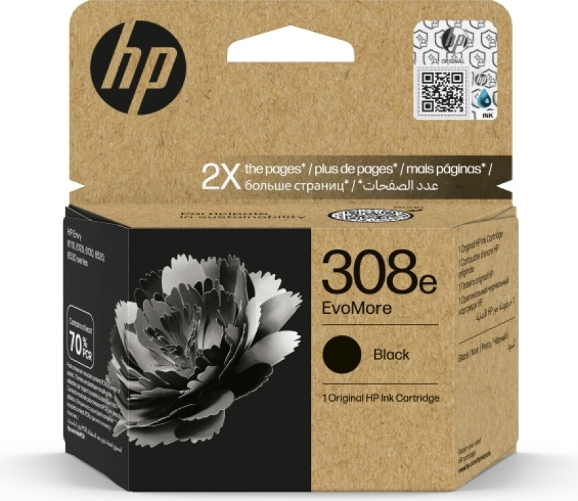 Hp 308E Evomore Black Original Supl En/De/Pl/Cz/Nl Ink Cartridge