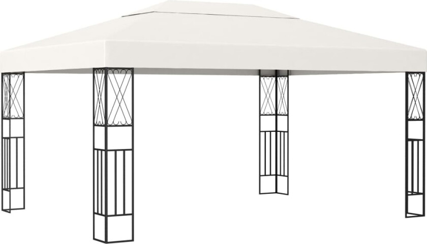 Paviljong 3x4 m kremhvit stoff