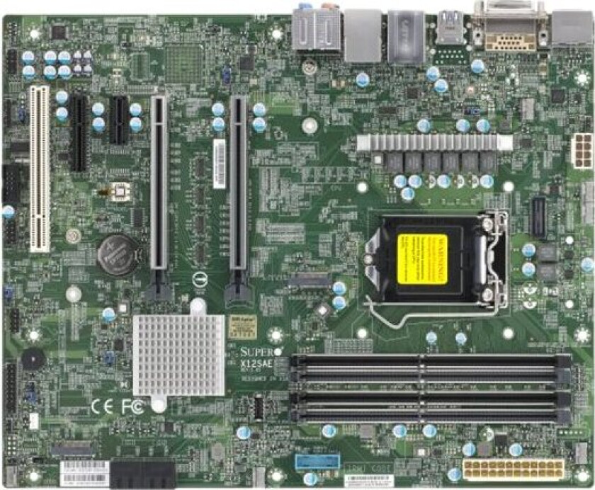 Supermicro X12sae - Hovedkort - Atx - Lga1200-Sokkel - W480 Chipset - Usb-C Gen2, Usb 3.2 Gen 1, Usb 3.2 Gen 2 - Gigabit Lan, 2.5 Gigabit Lan - Innby