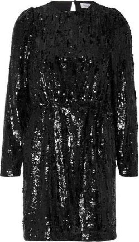 Ari-Colyn Ls Short Sequins Dress - Black 38