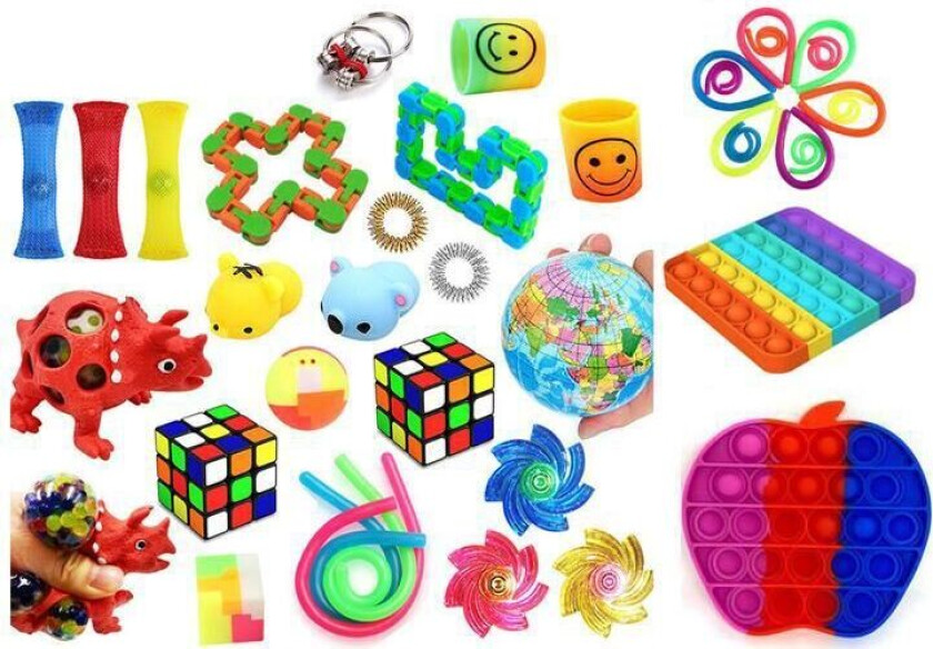 Favor 38stk Fidget Set Pack for Kids Pop it Stress ball
