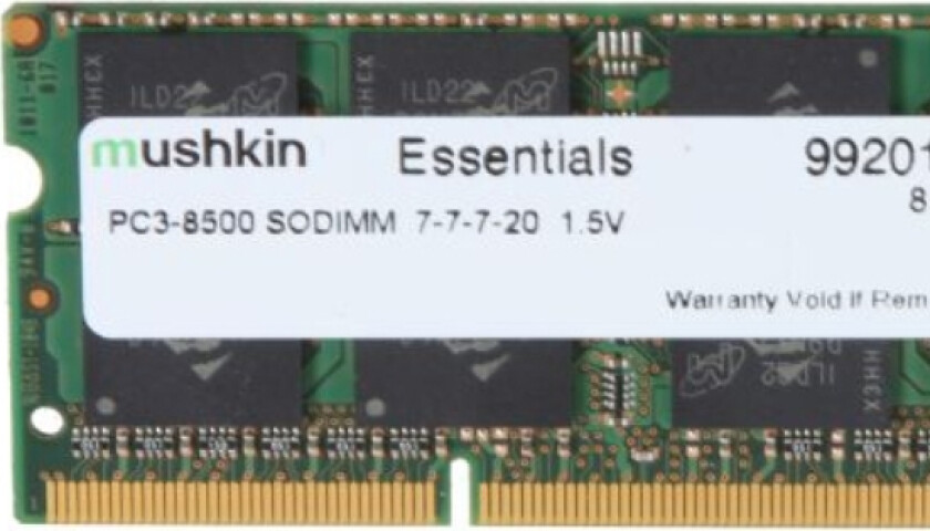 Mushkin Essentials - Ddr3 - Modul - 8 Gb - So Dimm 204-Pin - 1066 Mhz / Pc3-8500 - Cl7 - 1.5 V - Ikke-Bufret - Ikke-Ecc
