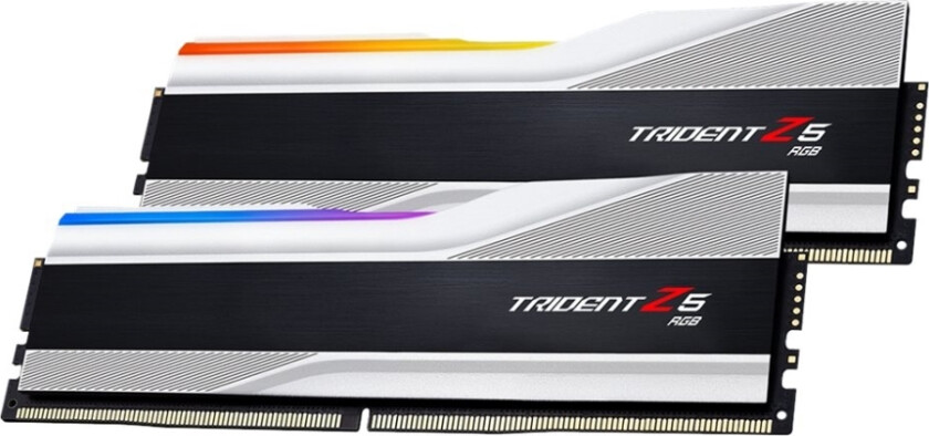 Trident Z5 Rgb - Ddr5 - Sett - 32 Gb: 2 X 16 Gb - Dimm 288-Pin - 5600 Mhz / Pc5-44800 - Cl36 - 1.2 V - Ikke-Bufret - Ikke-Ecc - Metallic Sølv