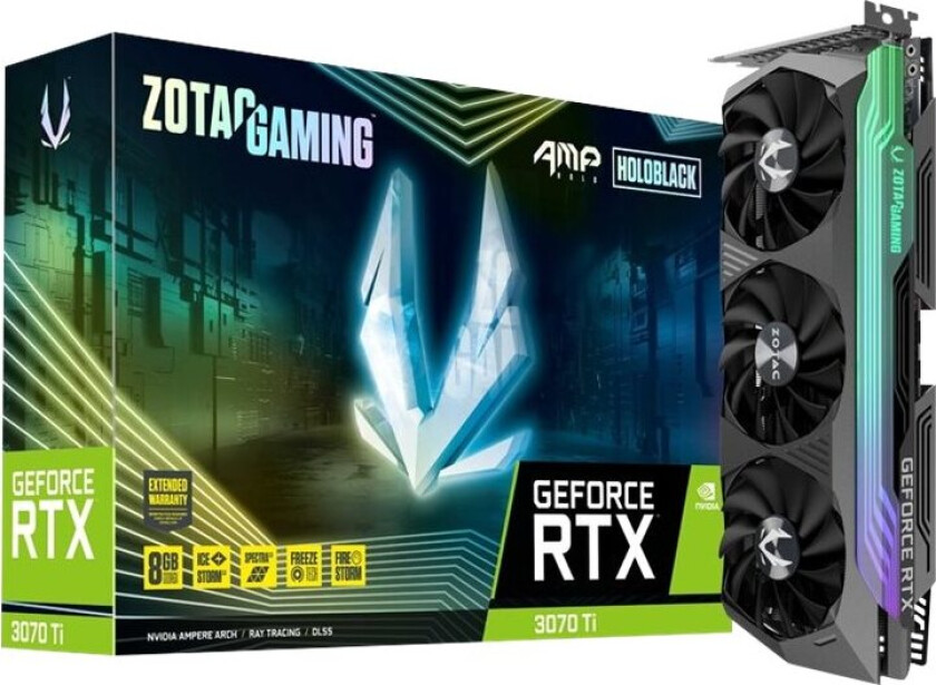 Gaming Nvidia® Geforce® Rtx 3070 Ti Amp Holo - Grafikkort - Gf Rtx 3070 Ti - 8 Gb Gddr6 - Pcie 4.0 X16 - Hdmi, 3 X Displayport - Lhr