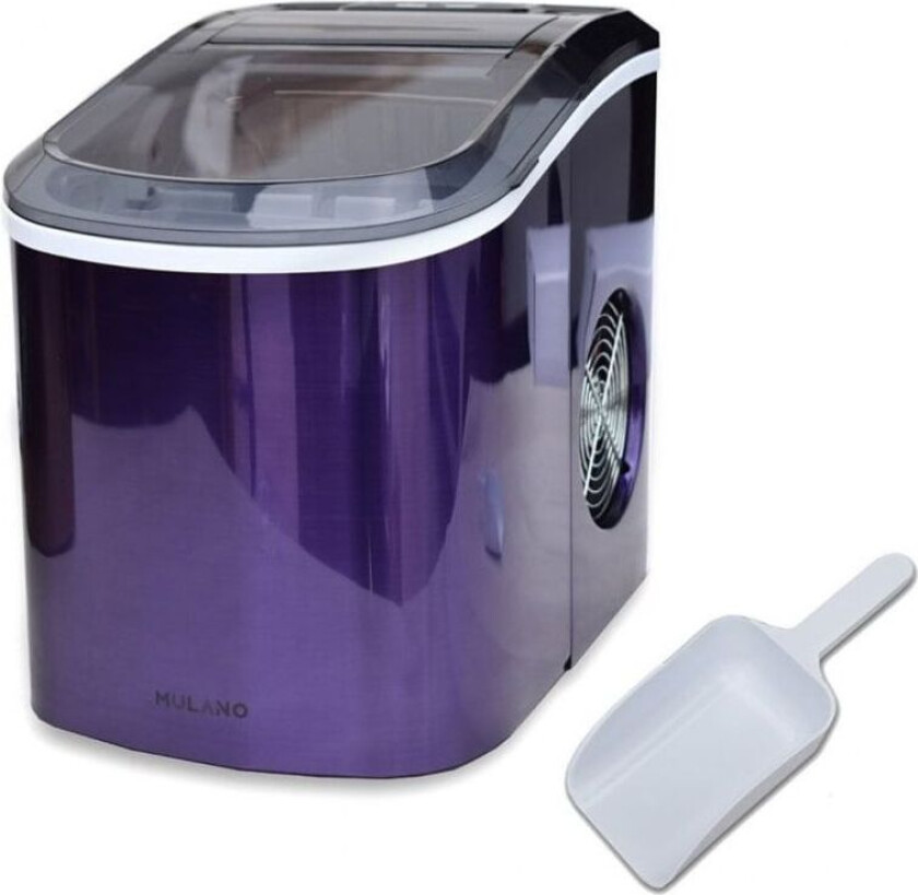 Ismaskin på bord, lilla farge.