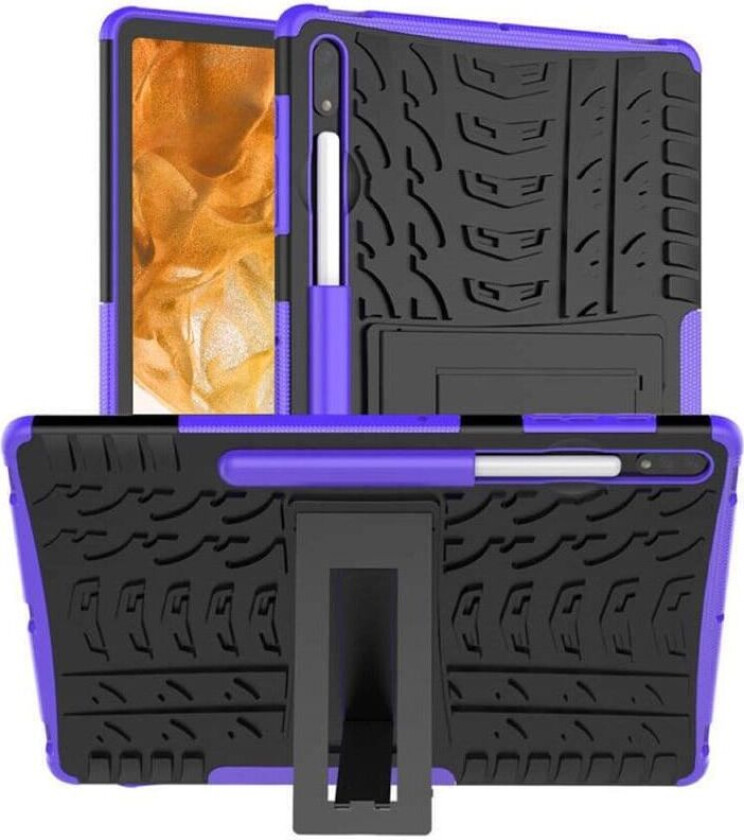 Støtsikker deksel med stativ Samsung Galaxy Tab S7 FE - Lilla