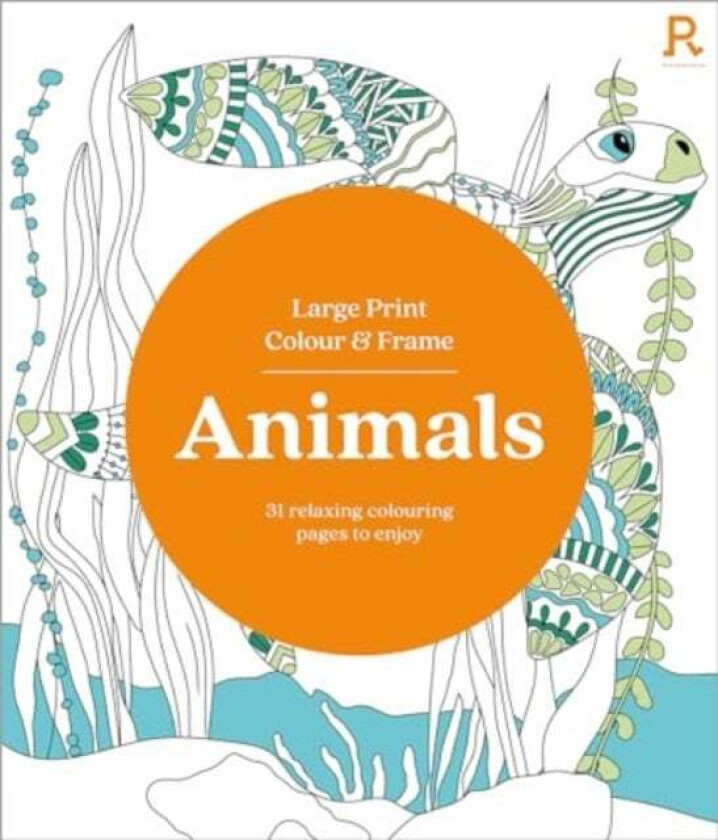 Large Print Colour & Frame - Animals (Colouring Book for Adults) av Richardson Puzzles and Games
