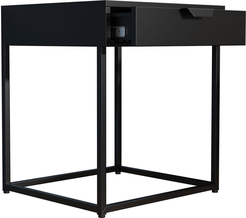 FlokasS nattbord 1 skuff svart.