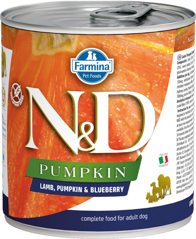 N&D Dog Pumpkin Lamb & Blueberry Våtfôr til hund 6 x 285 g