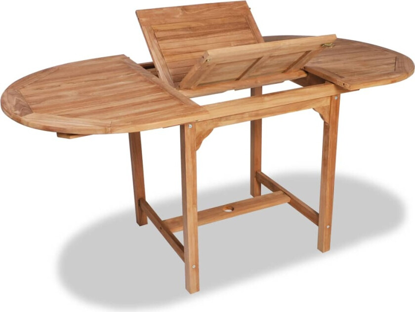 Uttrekkbart hagebord (110-160)x80x75 cm heltre teak