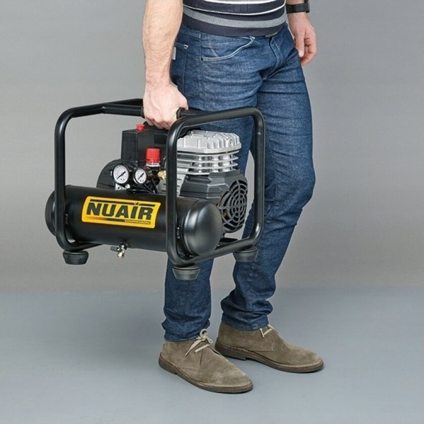 Nu-Air Compressor Bilkompressor 6L/1,5Hk/8Bar/Oljefri/Stille.....