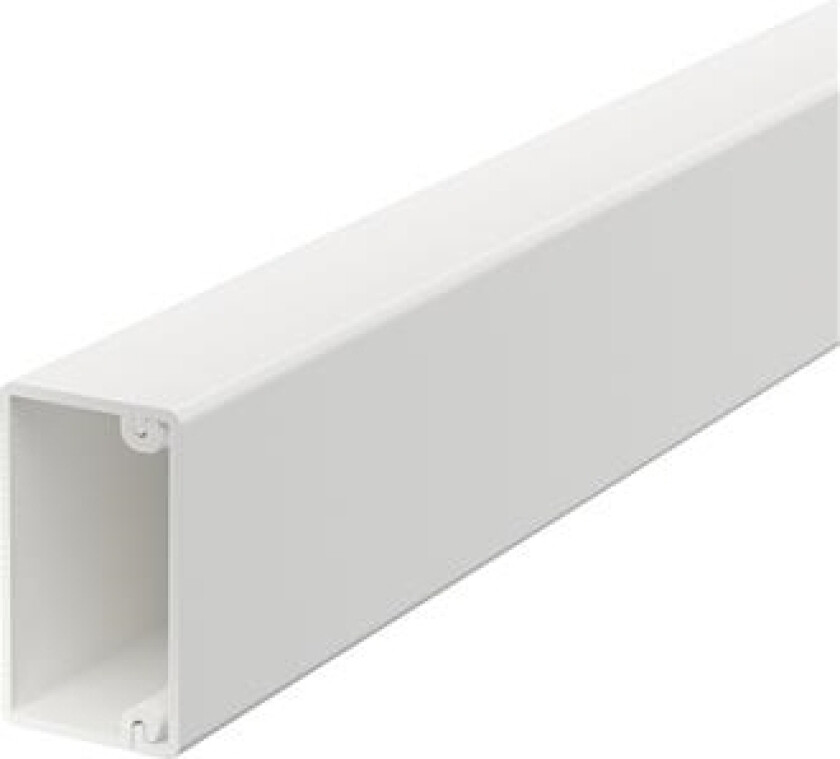 Obo Wdk Kabelkanal Komplet Med Låg Højde 20 Mm, Bredde 35 Mm, Længde 2000 Mm Perlehvid Ral 9016 Bly-Fri Plast - (2 Meter)
