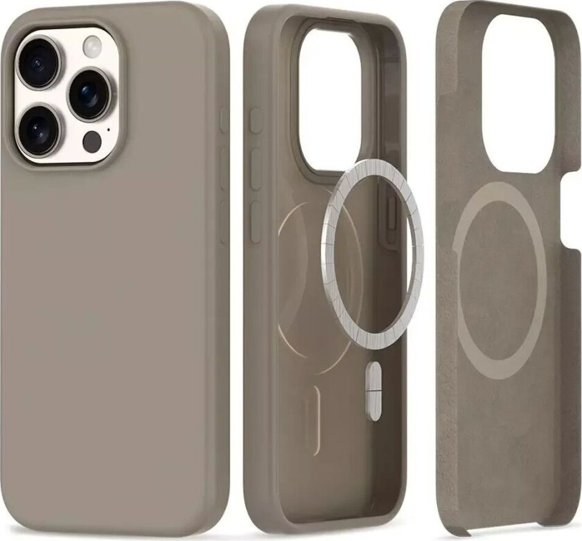 Tech-Protect iPhone 15 Pro Max Tech-Protect Silikon Deksel - MagSafe Kompatibel - Titanium