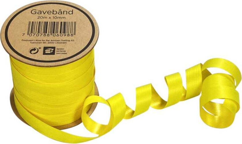 Gavebånd 20m x 10mm gul