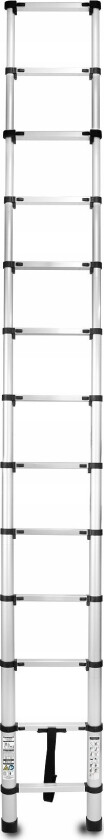 Drabest Alum. Teleskopisk Stige 13 Stopper 3,8 M Hjem 125 Kg