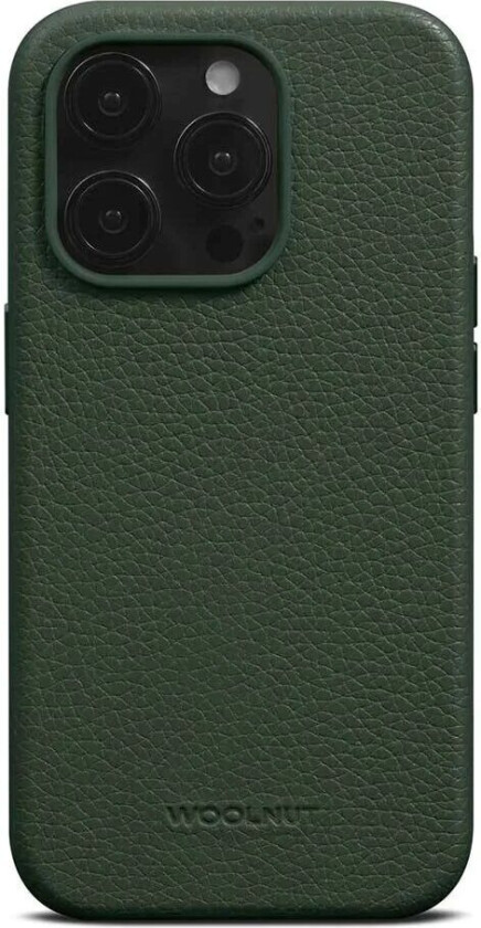 iPhone 15 Pro Max WOOLNUT Ekte Skinn Deksel - MagSafe Kompatibel - Grønn