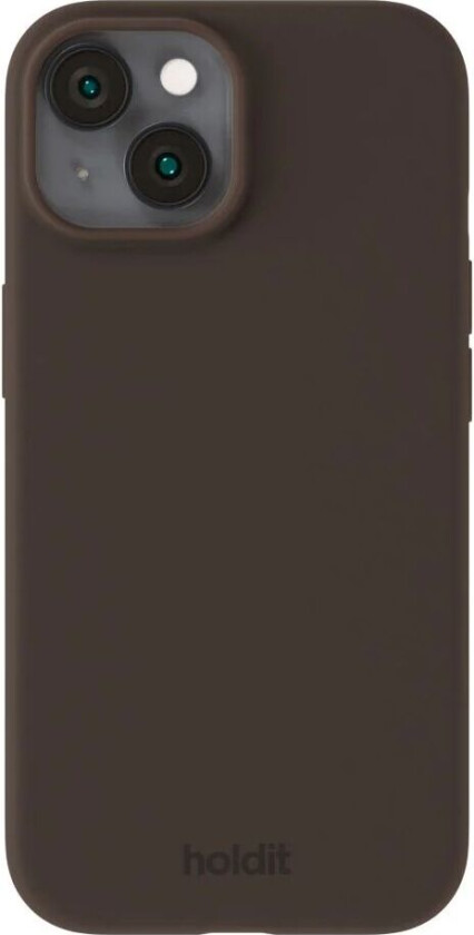 Holdit iPhone 15 Silikon Deksel - Chocolate