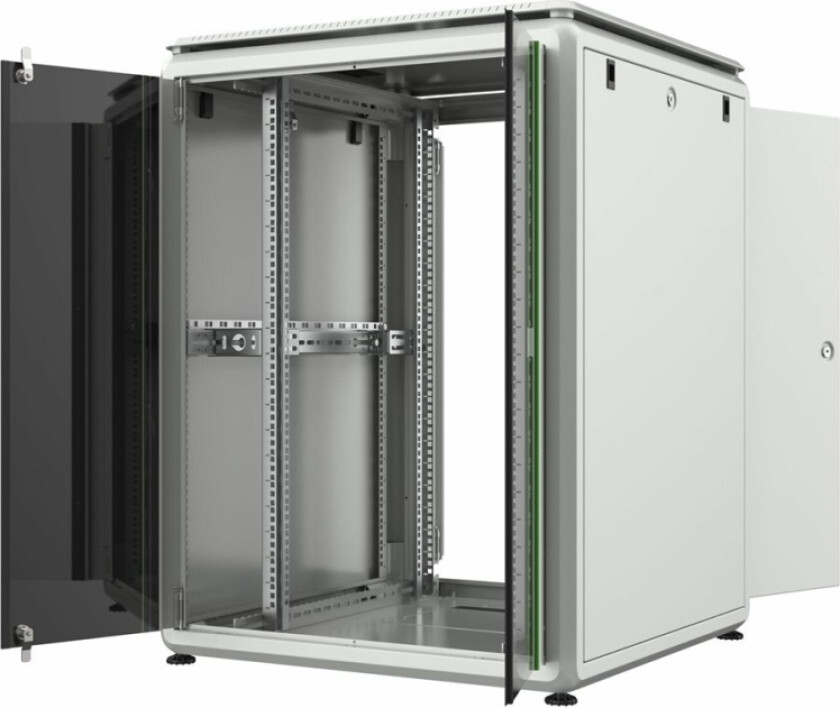 By Logon Data Line - Rack Skap - 800 X 800 Mm, Data Line - Free-Standing - Hvit - 20U - 19"