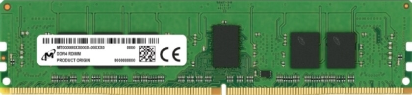Micron - Ddr4 - Modul - 8 Gb - Dimm 288-Pin - 3200 Mhz / Pc4-25600 - Cl22 - 1.2 V - Registrert - Ecc