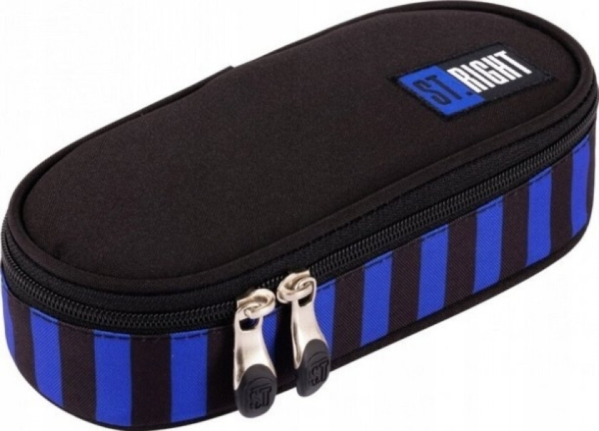 Avstivnet Pennal Med Innvendig Klaff St.Høyre Pc-01 Sort Blå