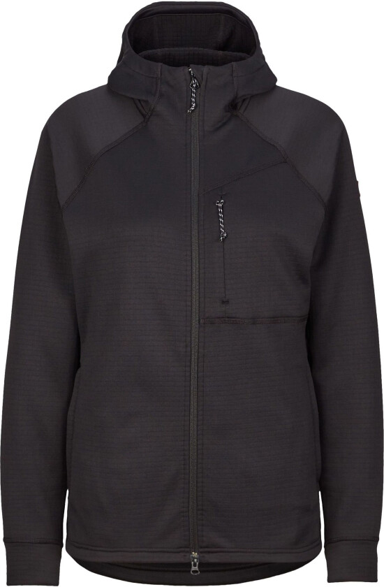 Abisko Grid Fleece Hoodie W Black Female