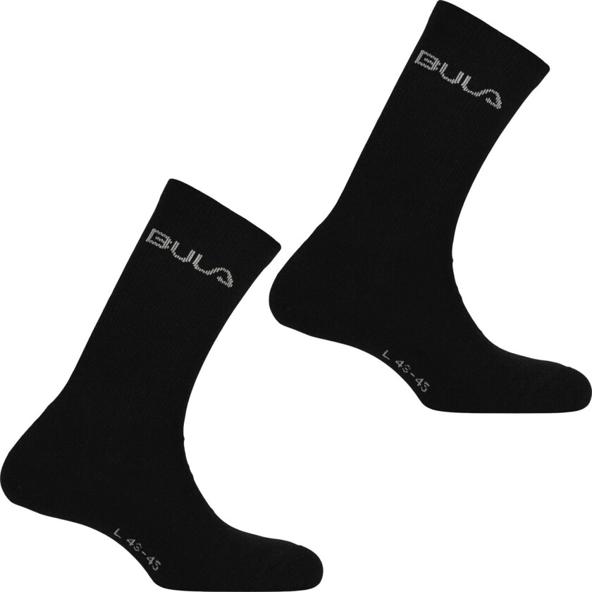 2PK Wool Socks, sokker, unisex BLACK