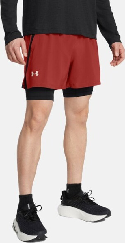 Ua Launch 5'' 2-In-1 Shorts, Earthen Orange, M, Løpeklær