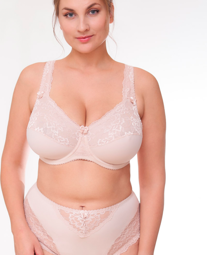Beate Plain BH med spiler, beige, Størrelse: 105E, Kvinner