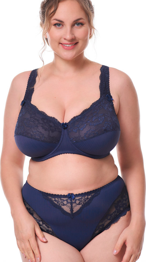 Beate Plain Elegance BH med spiler, blå, Størrelse: 85G, Kvinner