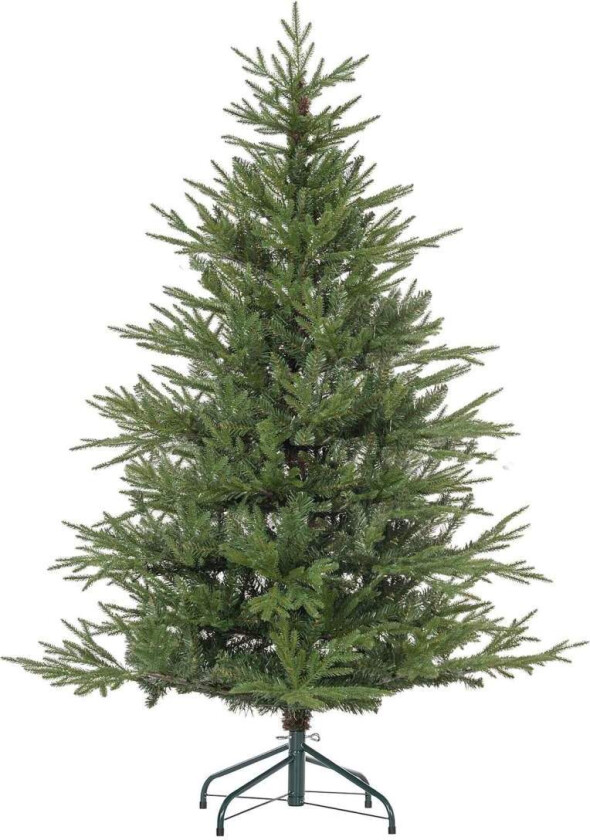 Kunstig juletre, 150 cm juletre med 1724 tips, sammenleggbart metallstativ, til juledekorasjon, grønn