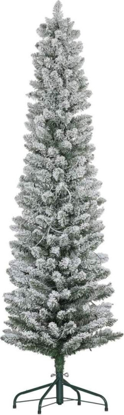 Kunstig juletre, 180 cm juletre med 150 LED-lys, 329 grentips, flammehemmende, til julefest, innendørs, grønn+hvit