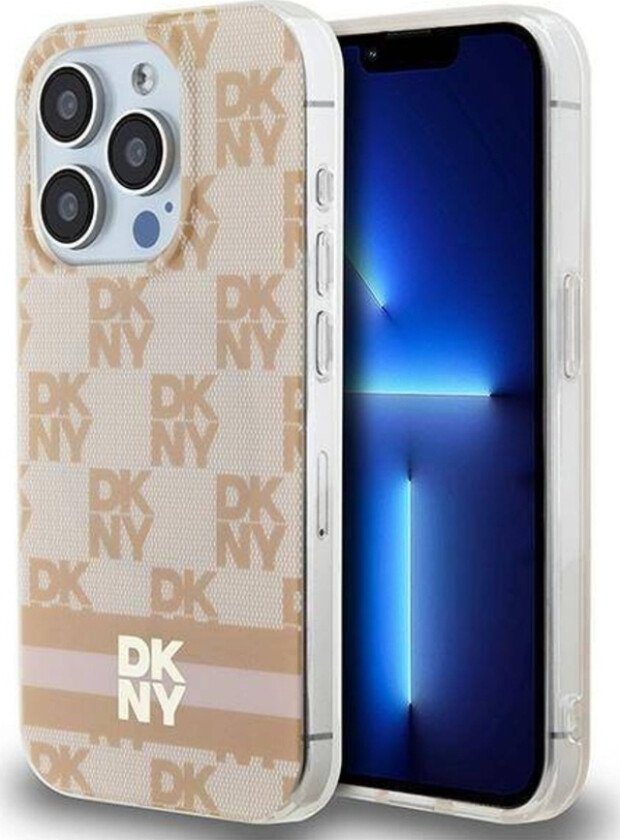 Dkny Dkny Dkhmp13lhcptsp Iphone 13 Pro / 13 6.1" Róowy/Pink Hardcase Iml Checkered Mono Pattern & Printed Stripes Magsafe