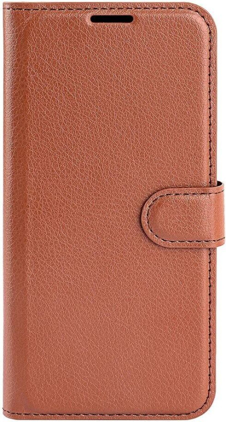 Samsung Galaxy A06 Litchi Leather Flip Deksel med Lommebok - Brun