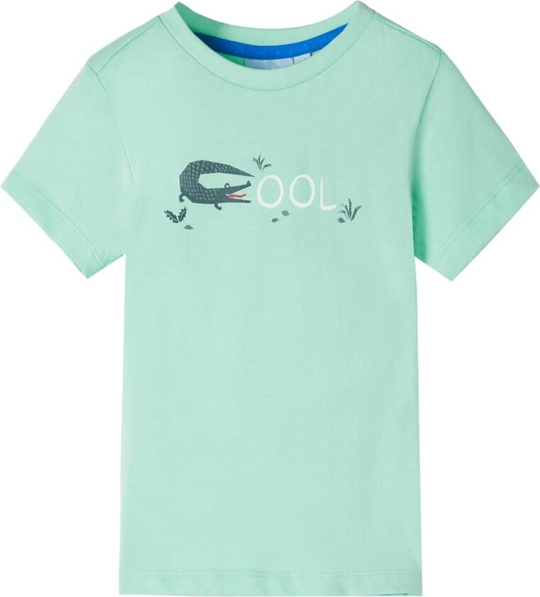 T-skjorte for barn med korte ermer lysegrønn 116