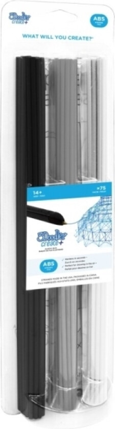 Filament 250 Pcs Abs 3 Colors Ab-Mono-250 Sort, Sølv, Hvid 2 G