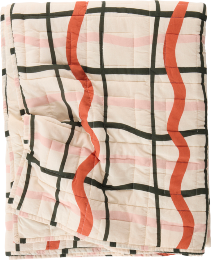 PINNER sengeteppe Beige/multi