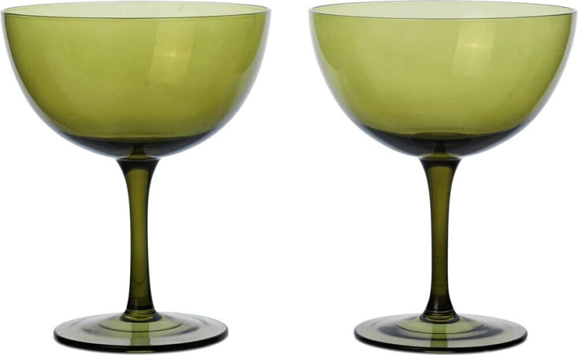 ferm LIVING Host cocktailglass 24 cl 2-pakning Moss green